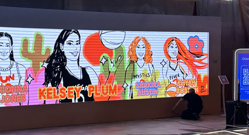 phoenix convention center, a t and t, wnba, google, pixel booth, all star games, activation